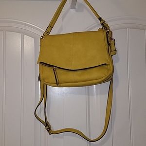 Yellow cross body bag